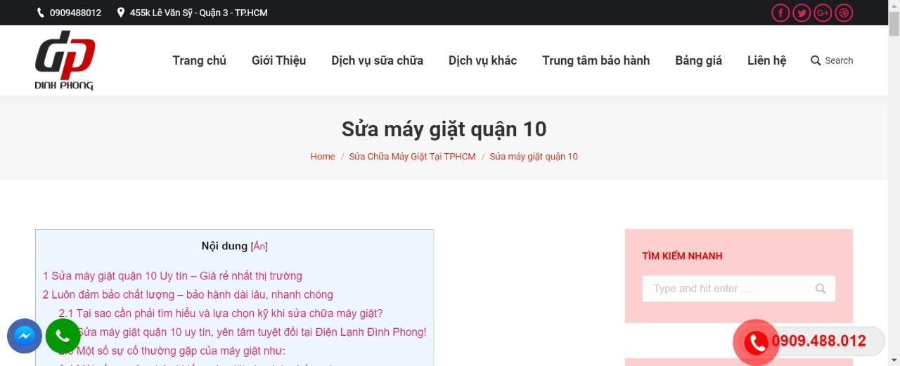 sửa máy giặt quận 10