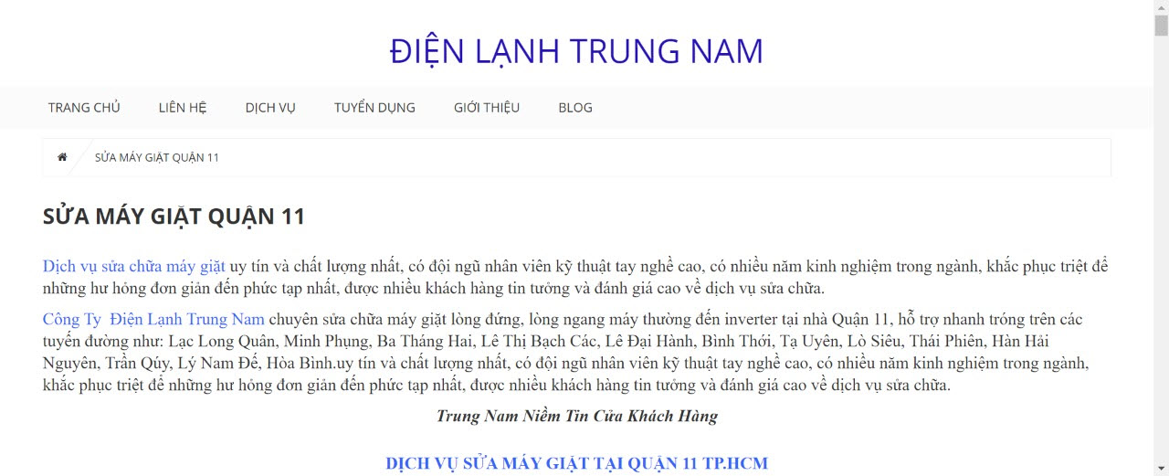 sửa máy giặt quận 11