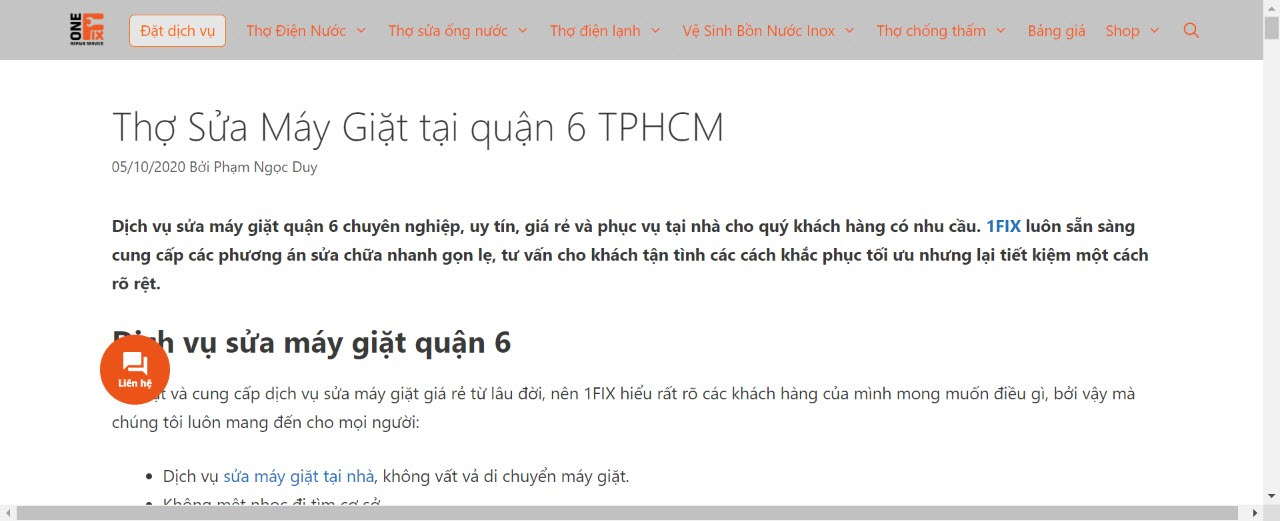 sửa máy giặt quận 6