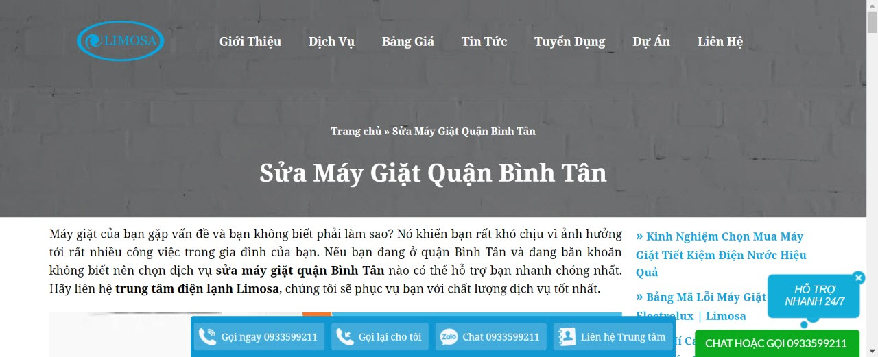 sửa máy giặt quận bình tân