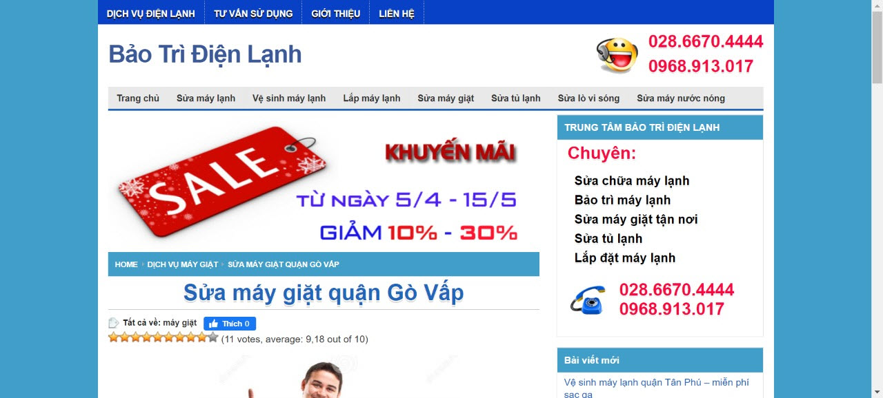 sửa máy giặt quận gò vấp