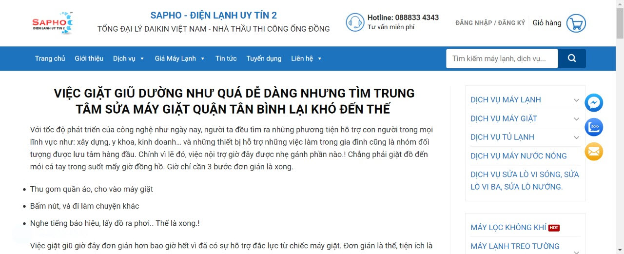 sửa máy giặt quận tân bình