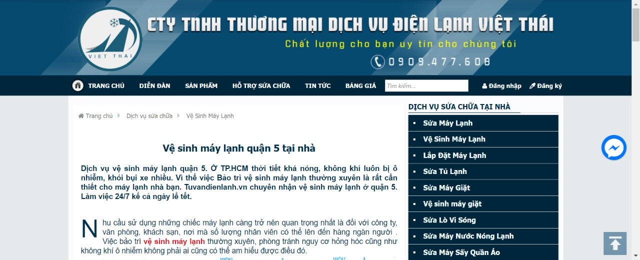 sửa máy lạnh quận 5