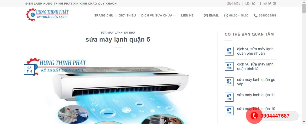 sửa máy lạnh quận 5