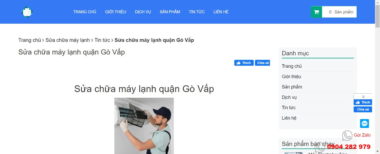 sửa máy lạnh quận gò vấp