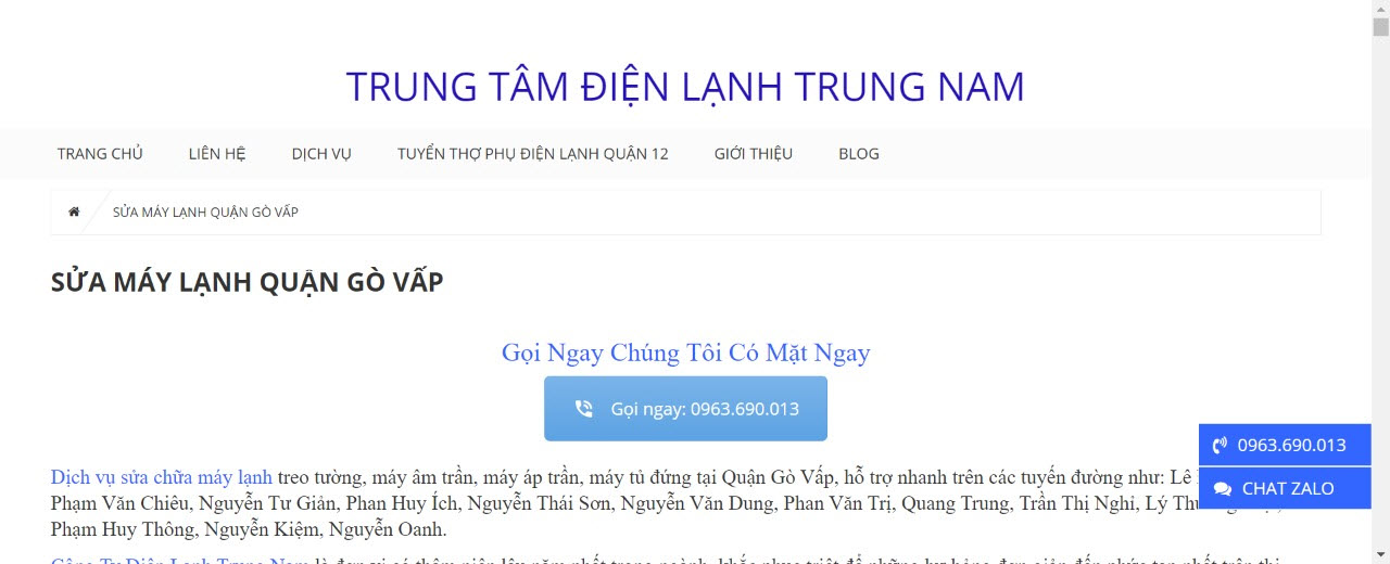 sửa máy lạnh quận gò vấp