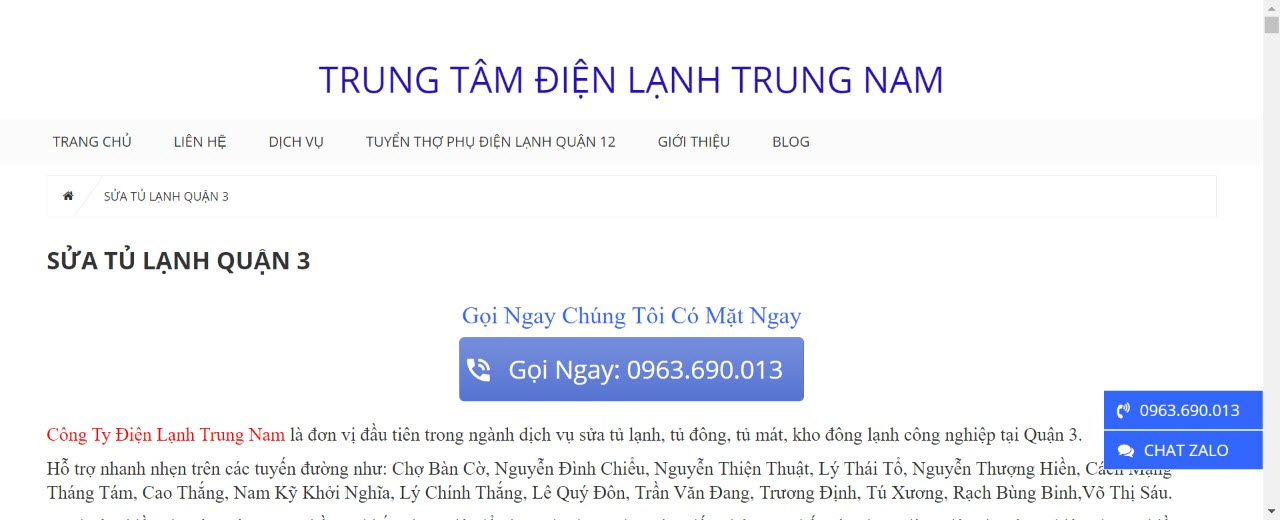 sửa tủ lạnh quận 3