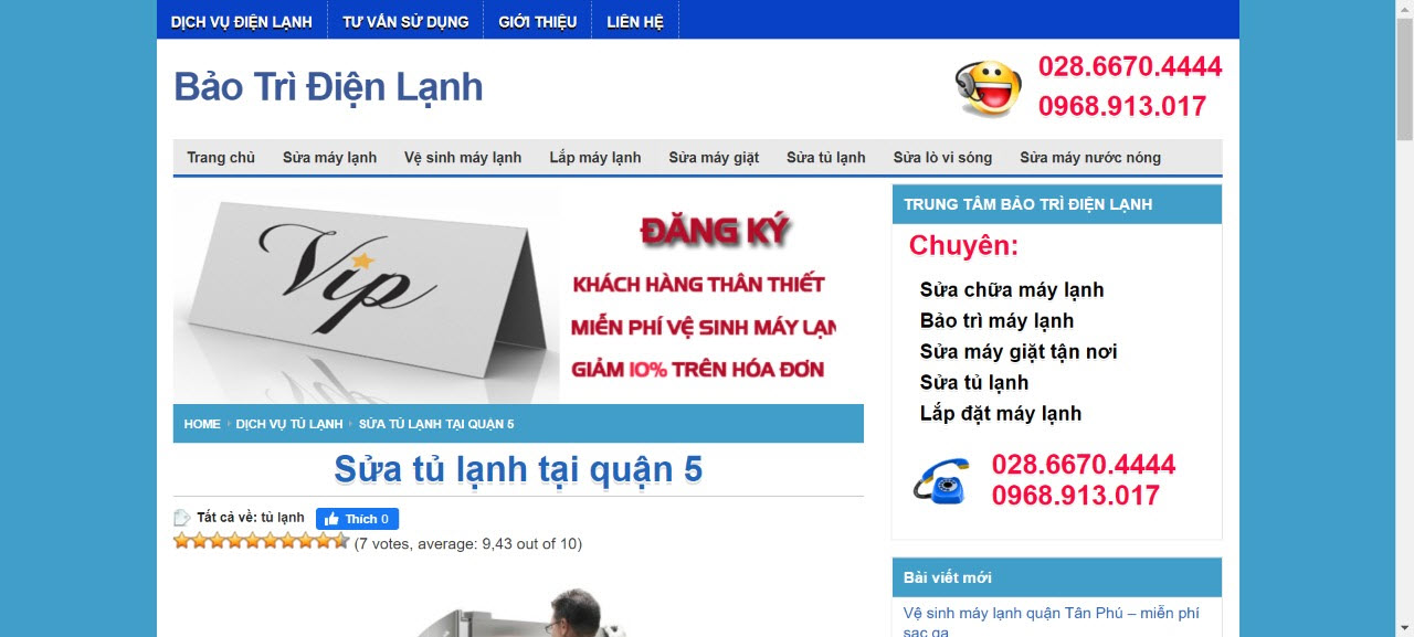 sửa tủ lạnh quận 5