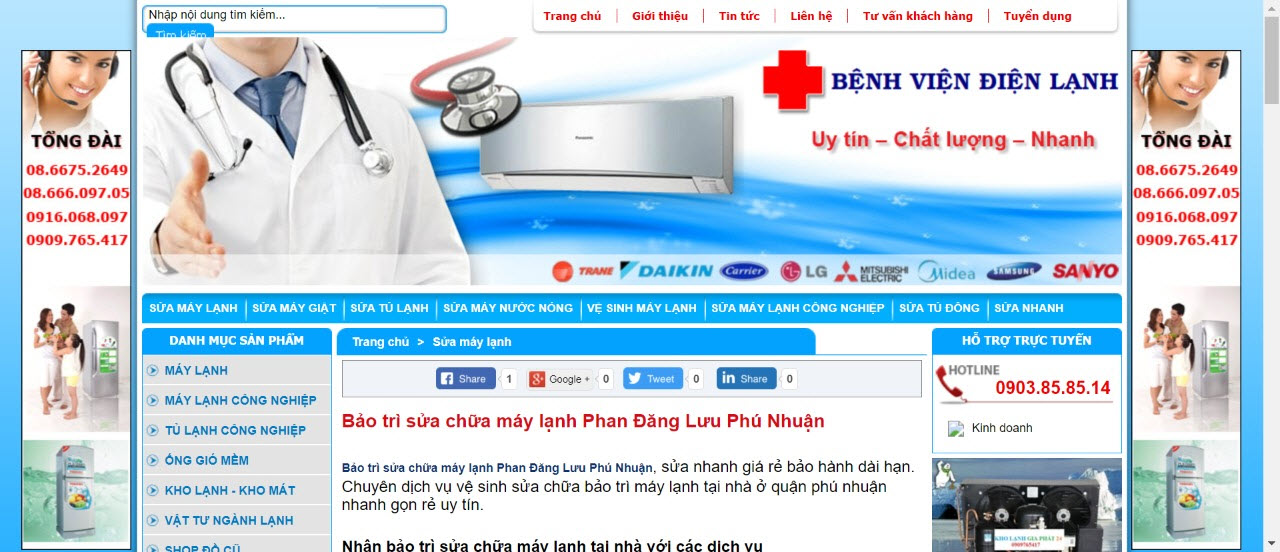 sửa tủ lạnh quận phú nhuận