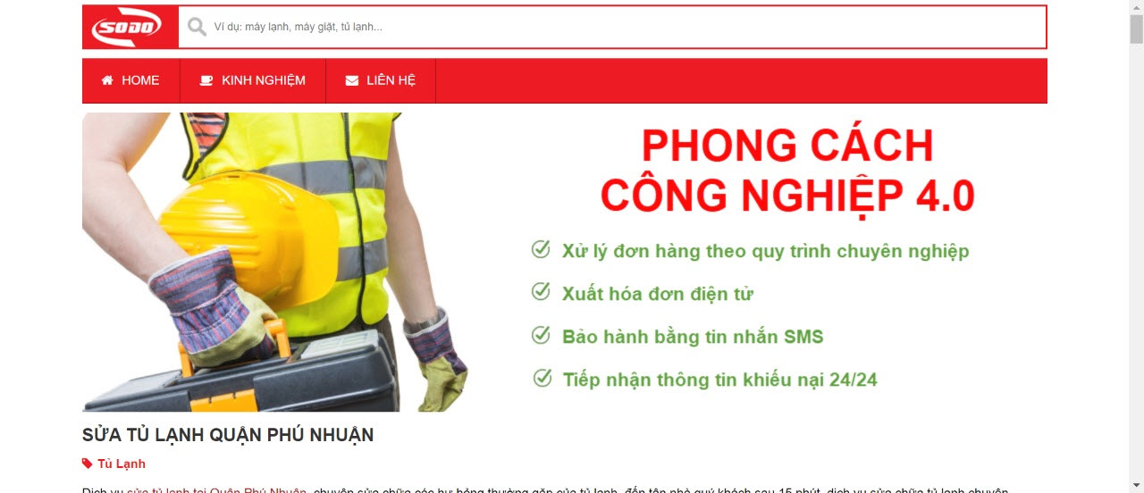 sửa tủ lạnh quận phú nhuận