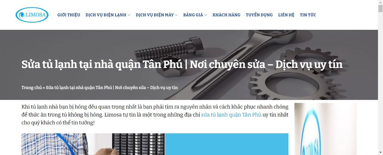 sửa tủ lạnh quận tân phú