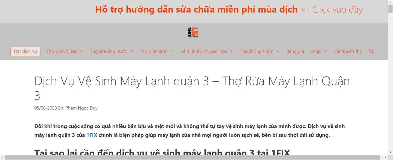 vệ sinh máy lạnh quận 3